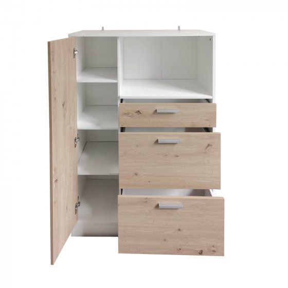 Küchenschrank Weiß Artisaneiche Blanca L 