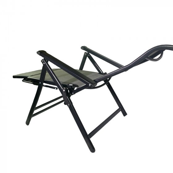 Bequemer Klappbarer Relaxstuhl mit Liegefunktion Grau 