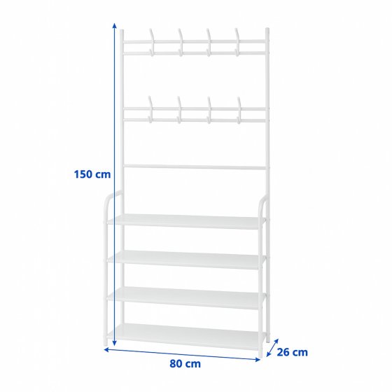 Multifunktionale Garderobe mit Schuhregal platzsparend, modern und praktisch 