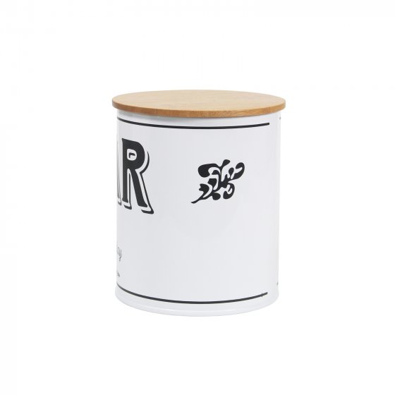 Vorratsdosen 3er-Set mit Holzdeckel Landhaus Weiß 