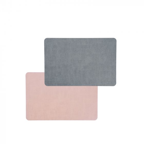 Tischset 4 - teilig Grau/Rosa