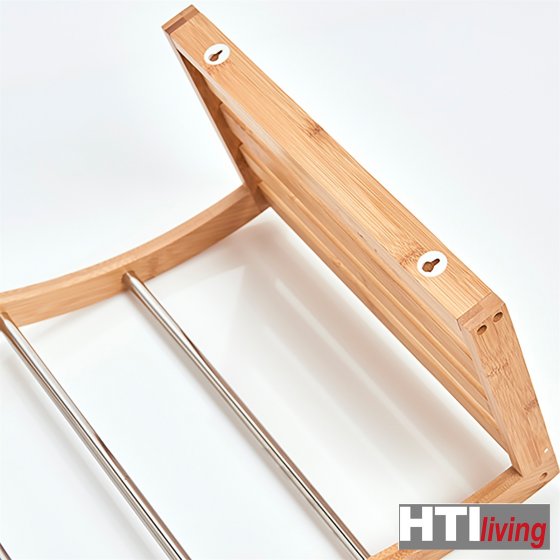 Handtuchregal Bambus/Metall 