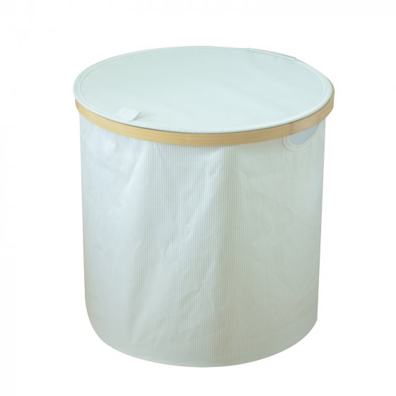 kleiner runder Wäschekorb Ilian Weiß 