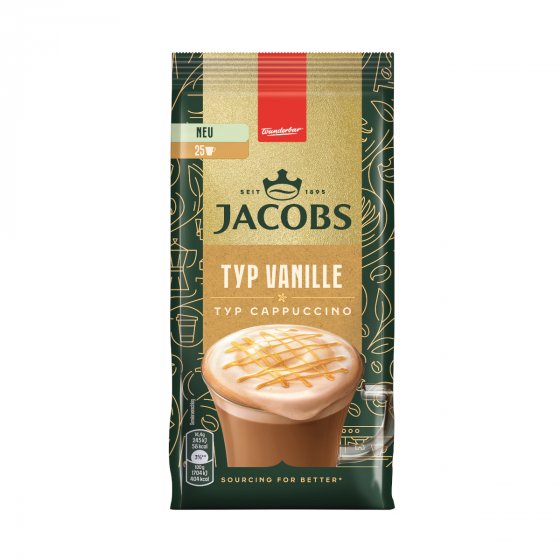 Jacobs Kaffee Instantgetränk Cappuccino Typ Vanille Packung 360g 