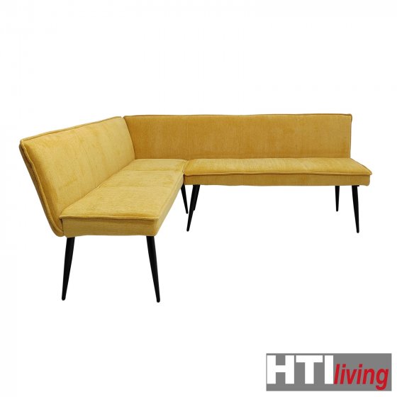 Eckbank 154 x 195 cm Mesilla Gelb kurzer Schenkel links 