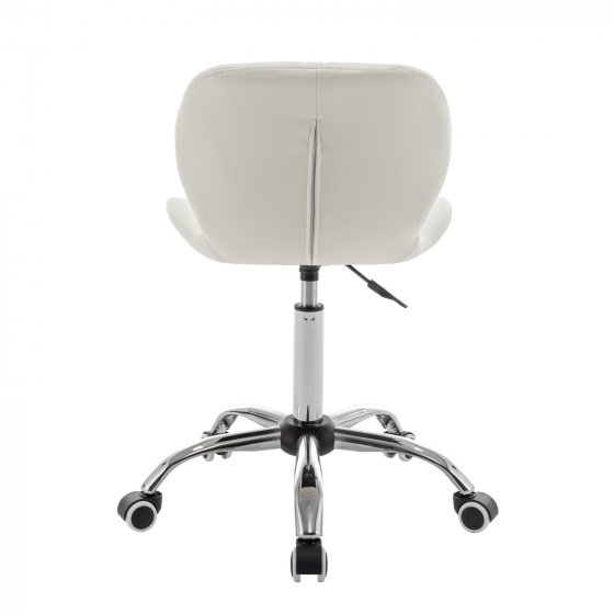 Drehstuhl Neville Kunstleder Weiß 