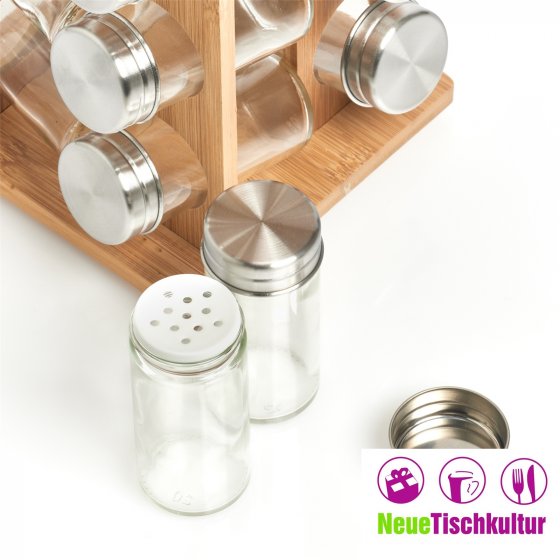 Gewürzrondell mit 16 Gewürzgläsern 