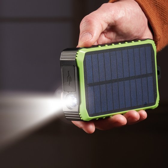 Kurbel- und Solar-Ladegerät 