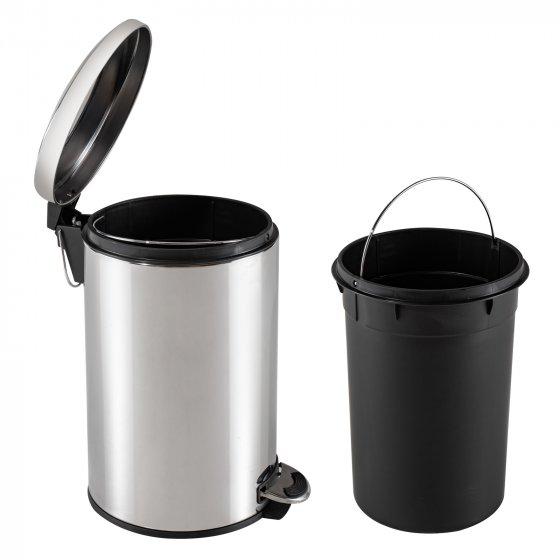 Mülleimer 12 Liter Silber Jannik 
