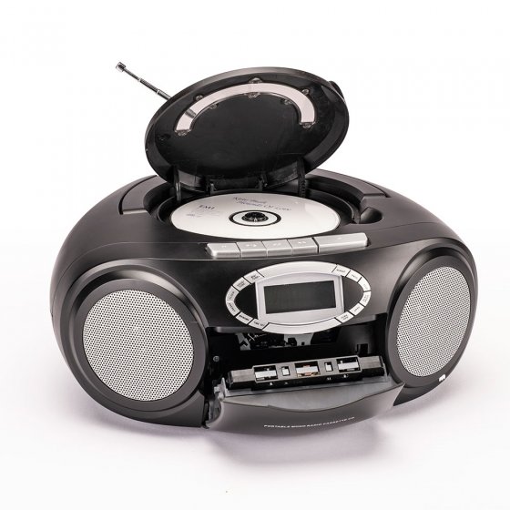 Tragbarer CD-Player mit Kassettendeck 