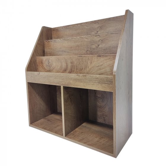 Kinderregal Aufbewahrungsregal mit 5 Fächern Bücherregal für Kinderzimmer Eiche 