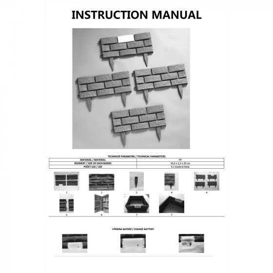 Beeteinfassung Nessa Solar Steinmauer 4-teilig Terracotta 