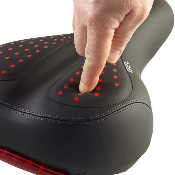 Gel-Sattel mit Rücklicht