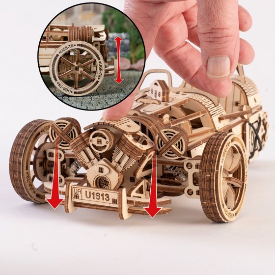 Holzmodell Dreiradfahrzeug 