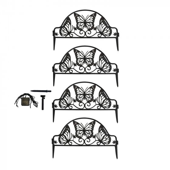Beeteinfassung 800 cm Schmetterling mit Lichterkette 