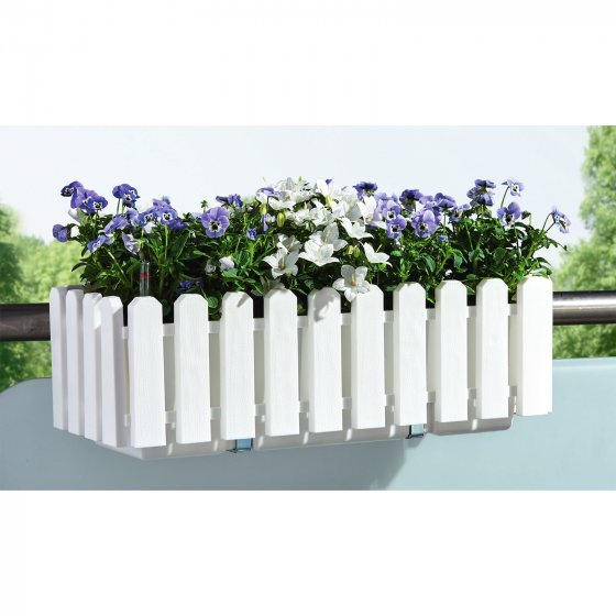 Blumenkasten mit Wasserspeicher Nessa 50 cm Weiß 