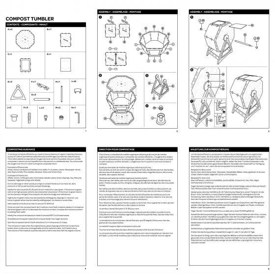 Trommelkomposter 70 Liter Nessa 