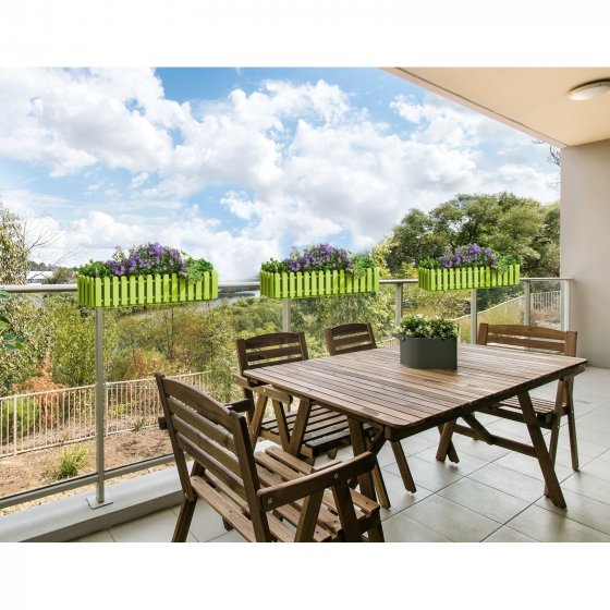 Blumenkasten mit Wasserspeicher Nessa 75 cm Grün 