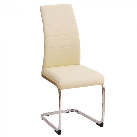 Esszimmerstuhl SallyC Kunstleder 4er-Set Beige 