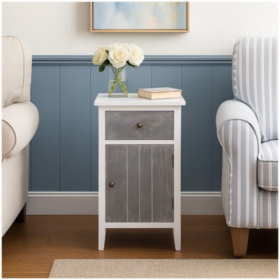 Nachtschrank Mia Landhaus Türanschlag rechts 