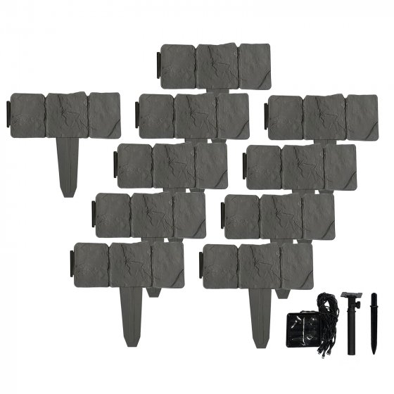 Rasenkante 1000 cm mit Solarlichterkette 