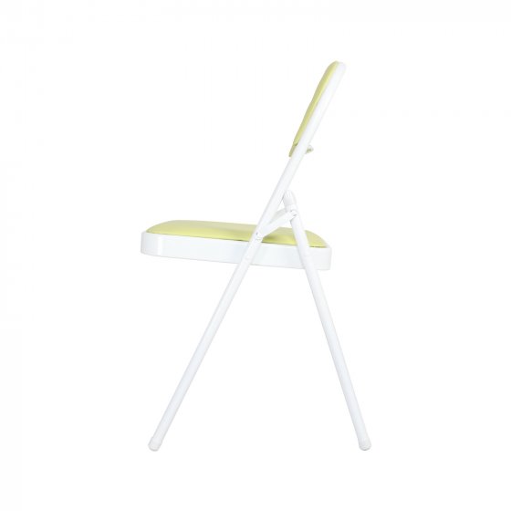 Klappstuhl Wedigo Kunstleder Grün-Weiß 