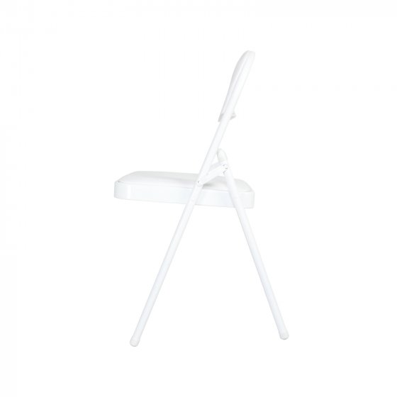 Klappstuhl Wedigo Kunstleder Weiß-Weiß 