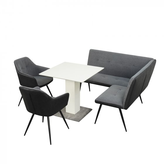 Sitzgruppe Anthrazit/Grau/Weiß Joschka 