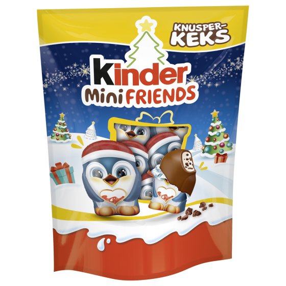 Ferrero kinder Mini Friends Knusperkeks zarte Milchcreme Packung 122g 