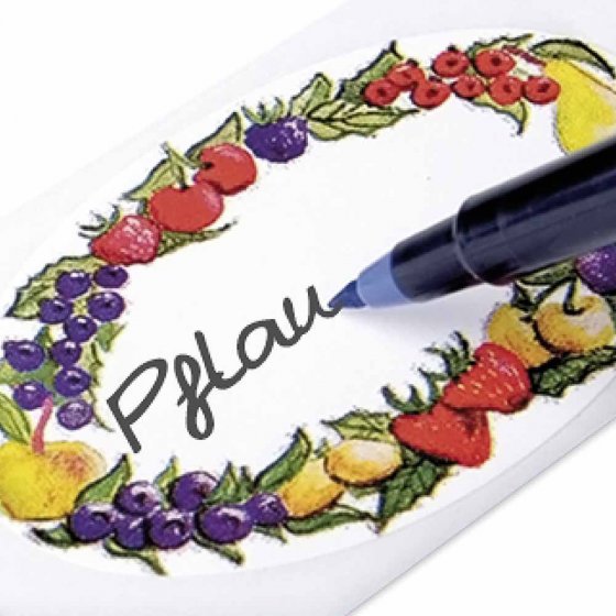 Bunte Haushaltsetiketten 