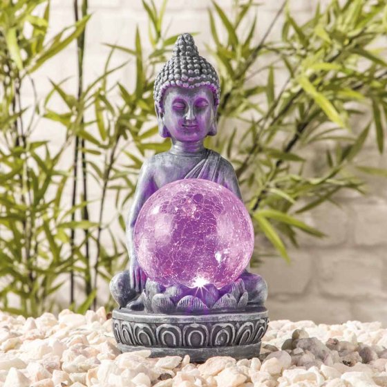 LED Solar Buddha