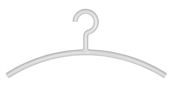 Kleiderbügel Mod. Mir Weiß 10er Set, transparente Frisch-Optik 
