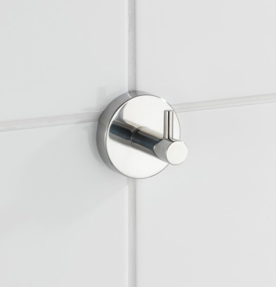 Wandhaken Uno Mod. Bosio Edelstahl glänzend 2er Set, rostfrei 