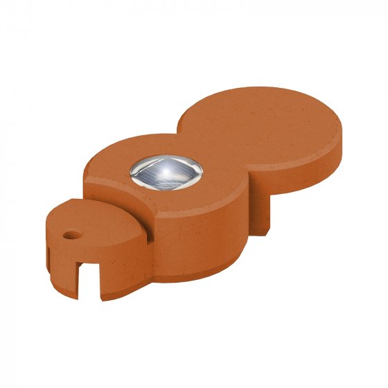 Beeteinfassung Länge 570 cm Terracotta mit Solar-Lichterkette 