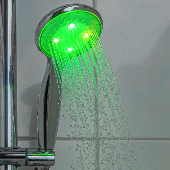 Duschkopf mit 8 LED