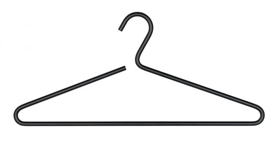 Kleiderbügel Mod. Lux Schwarz 25er Set