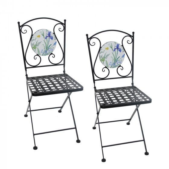 Tisch und 2 Stühle Celia Lilie 