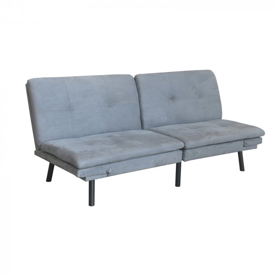 Sofa mit verstellbaren Armlehnen Grau 