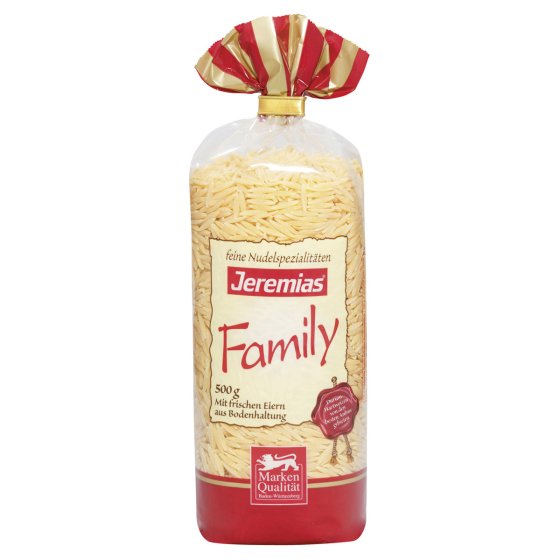 Jeremias Nudelreis Classic Family Frischei Nudeln 500g 4er Pack 