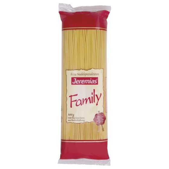 Jeremias Spaghetti Family Nudeln mit frischen Eiern 500g 4er Pack 
