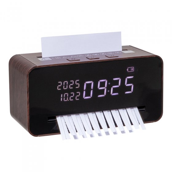 Tisch-Aktenvernichter mit Uhr 