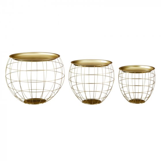 Tisch Set bauchig, 3-teilig Eisen 