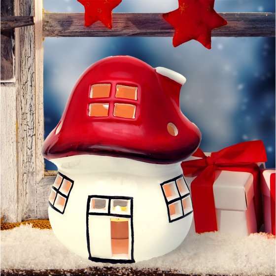 Fliegenpilz-Windlicht Hugo 