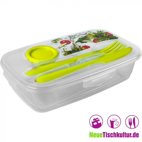 Frischhaltedose mit Besteck 2 Stück Easylunch 
