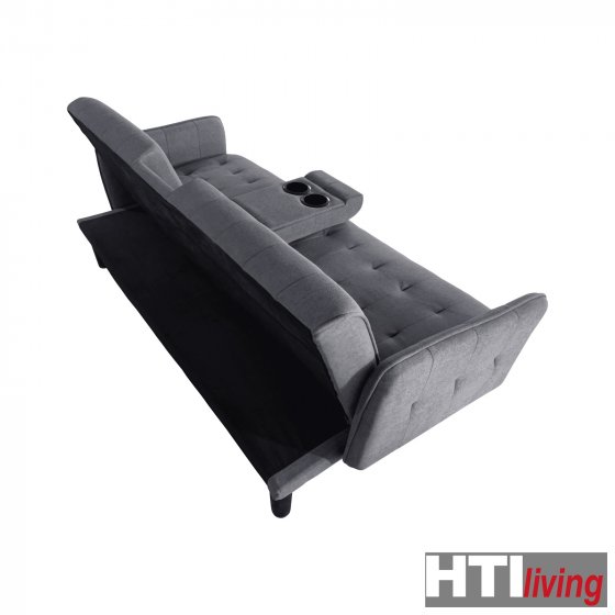 Sofa mit Schlaffunktion und Getränkehalter 
