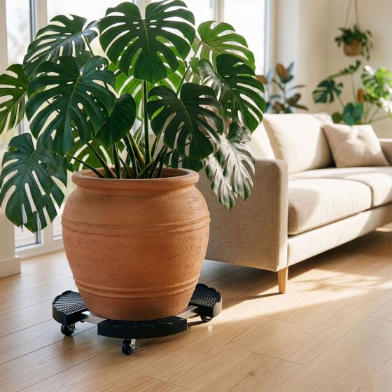 Verstellbarer Pflanzenroller mit Bremsen  