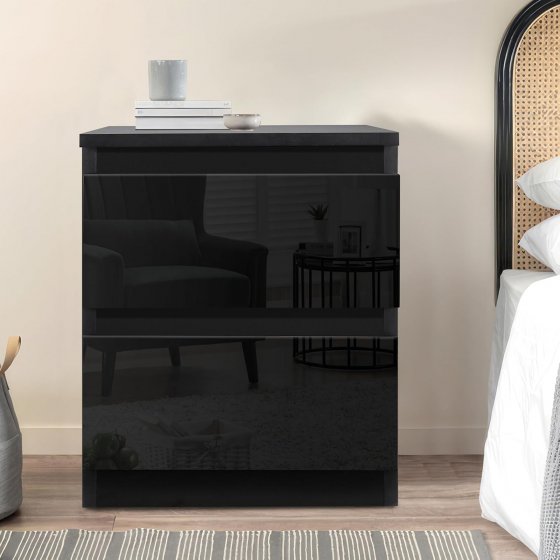 Nachtschrank Kenji Hochglanz 2er-Set