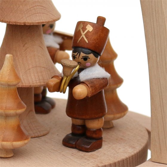 Tischpyramide mit 6 Teelichtern Bergleute 