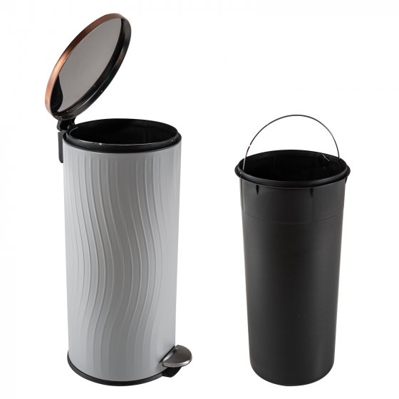 Treteimer Jannik 30 Liter Grau Kupfer 