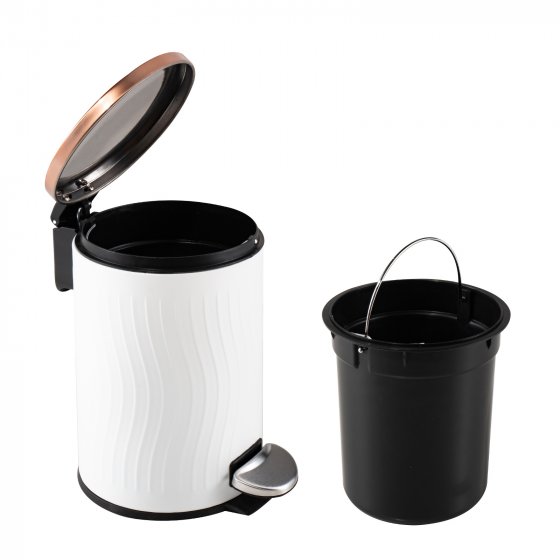 Kosmetikeimer Jannik 3 Liter Weiß Kupfer 